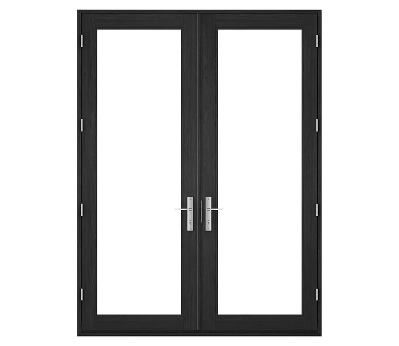 Pella Reserve Contemporary Wood Hinged Patio Door in Cedar Rapids